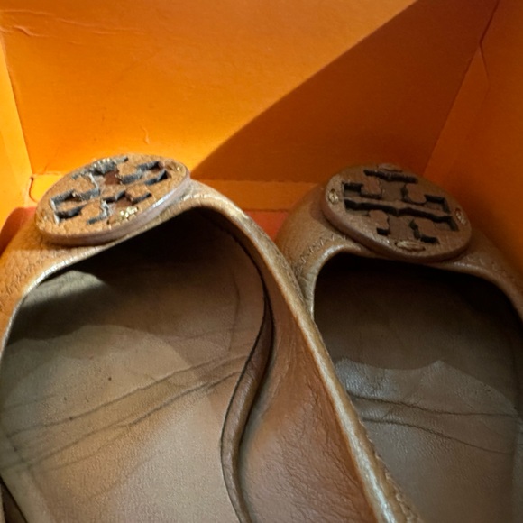 Tory Burch Minnie Leather Logo Travel Ballerina Flats Size: 7.5 - Picture 7 of 11